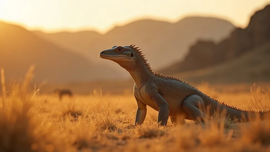 AI-generated illustrative artwork: komodo dragon — a composite illustration, not a photograph of a named location