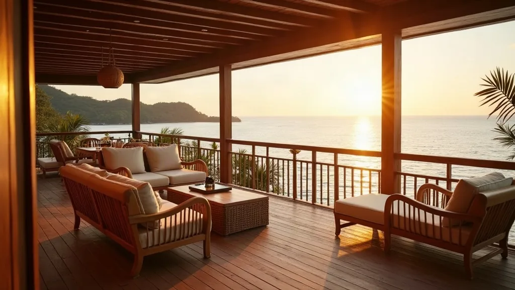 AI-generated illustrative artwork: private Komodo charter lounge — a composite illustration, not a photograph of a named location